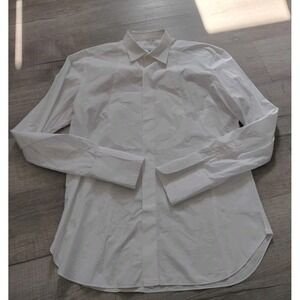 Boglioli dress shirt white 42 16 1/2 French Cuff Formal Luxury Large